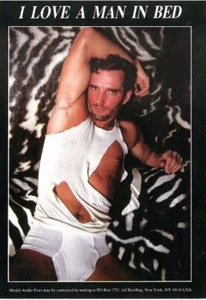 Post Card 1987 Model Andre Fiset, Gay Interest, Vintage New Old Stock - Picture 1 of 1