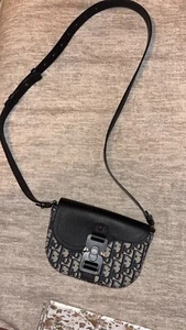 dior crossbody bag, black, tan, strap included - Picture 1 of 6