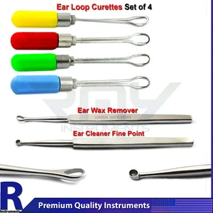 Plastic Ear Wax Cleaning Remover Billeau Loops Earpick Curette Health Care Tools - Picture 1 of 4