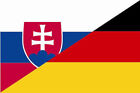 Aufkleber Slowakei-Deutschland Flagge Fahne 8 x 5 cm Autoaufkleber Sticker