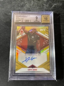 2022 PANINI CHRONICLES UFC PHOENIX AUTOGRAPHS CIRYL GANE GOLD /10 BGS 9 AUTO 10 - Picture 1 of 2