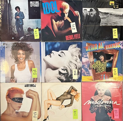 You pick - 70's & 80's Rock/Pop Vinyl Records LP - Madonna, Whitney, Billy Idol - Image 1 of 4
