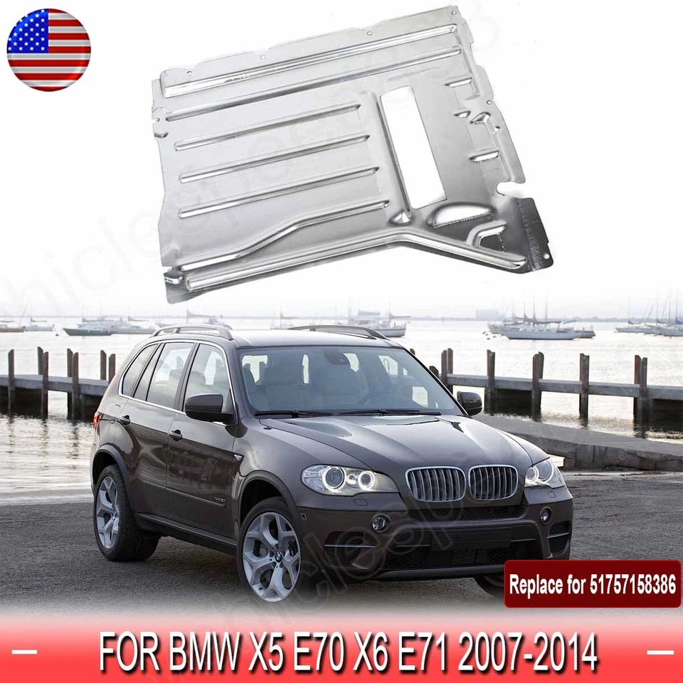 For 2007-2014 BMW X5 X6 E70 E71 Center Underbody Shield Panel/Liner 51757158386 - Imagem 1 de 4