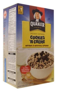 Quaker Cookies 'n' Creme Instant Oatmeal (8 x 38g/1.3 oz.) 304g - Picture 1 of 5