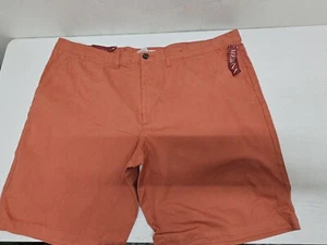 â¨ď¸ Merona Shorts Mens Size 46 Salmon Solid Flat Front Pockets 100% Cotton đď¸ - Picture 1 of 5