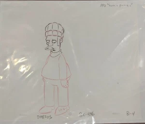 The Simpsons Apu "Such a Picnic" Originalproduktion Zeichnung Animation Kunst UF - Bild 1 von 2