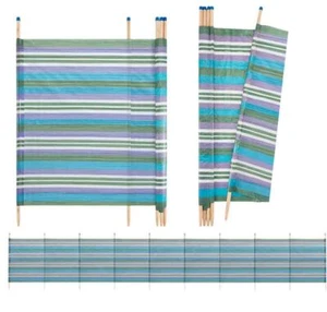 Windbreaker Holiday Garden Camping Beach Sun Shade Windbreak 10 Pole 9 Sections - Picture 1 of 21