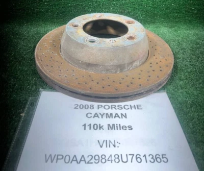 2006-2012 PORSCHE CAYMAN REAR BRAKE DISC ROTOR OEM - Изображение 1 из 4