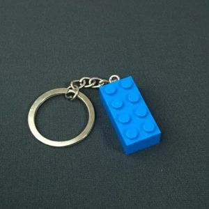 LEGO Stein 2x4 blau Schlüsselanhänger Schlüsselring 3001-023 NEU - Bild 1 von 1
