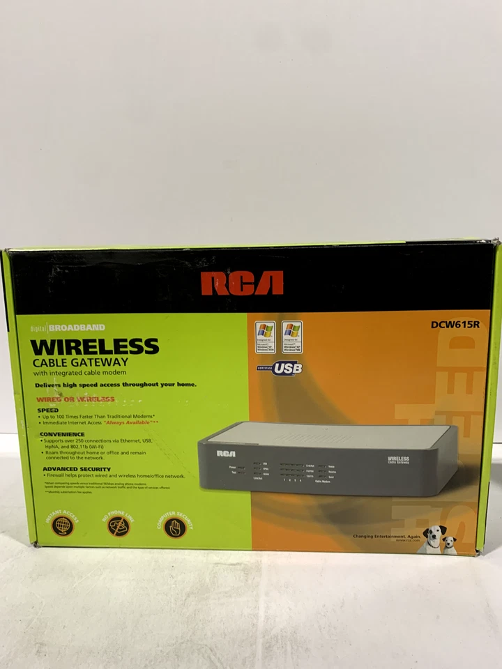 New  Open Box - RCA DCM615R Digital Broadband Cable Modem Has Manual And CD - Image 1 of 4