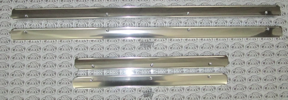 Placas de umbral de puerta Buick & Oldsmobile 1955-1956 (juego de 4) placas escalonadas | aluminio Foto 1 de 1