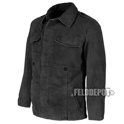 Leo Köhler Feldjacke Field Jacket stonewashed schwarz black Bundeswehr Moleskin