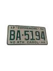 Vintage 1992 North Carolina License Plate BA-5194
