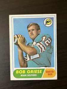 Bob Griese 1968 Topps Rookie #196 RC EX Miami Dolphins Hall of Fame HOF Champion - Picture 1 of 2