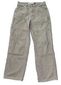 Vintage Y2K Gap Miner Double Knee Skater Canvas Pants Grunge 32x31 Button Fly
