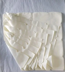 8 Pack Cloth Dinner Napkins 17x17 Off White Lacer Cut Edged Embroidery Square - Picture 1 of 5