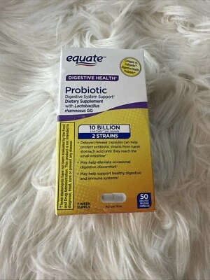 Cápsulas de liberación retardada de apoyo para sistema digestivo probiótico Equate 50 unidades Foto 1 de 2