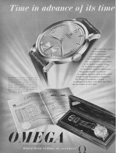 OMEGA LUXUSUHR VINTAGE WERBUNG NACHDRUCK - 8X10 Hochglanz gedruckte Postkarte - Bild 1 von 1