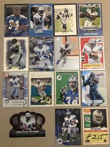 Tarjetas de fútbol americano James Stewart 🏈 Detroit Lions 🏈 Lote de 14 tarjetas 🏈F215 - Imagen 1 de 12