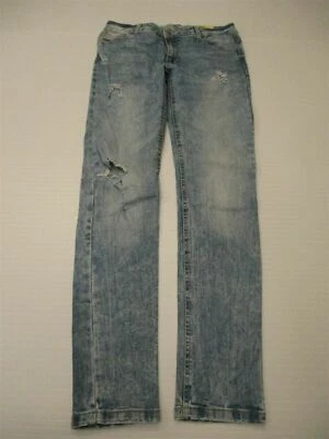 Pantalones de mezclilla para mujer BERSHKA talla 8 algodón cintura baja lavado ligero calce ajustado Foto 1 de 4