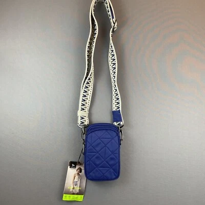 Bandolera Travelon Antirrobo BOHO Bolso 2 Compartimentos Teléfono Azul Exuberante Acolchado Foto 1 de 4