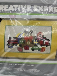 80S VINTAGE Toy Fantasy Needlepoint Kit Creative Expressions NEW IN PACKAGE - Picture 1 of 24
