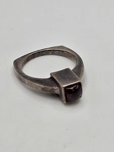 Vintage Sterlingsilber modernistischer Granatring Größe 6,5 - Bild 1 von 11