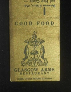 1940er Jahre Glasgow Arms Restaurant Wette. Elkton MD & New Castle Pennsville Glasgow DE - Bild 1 von 1