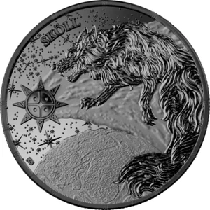 2 x 5 Mark Ragnarök Sköll & Hati Negro Plata Germania Como Nuevo 2 x 1 oz Plata 2024 - Imagen 1 de 6