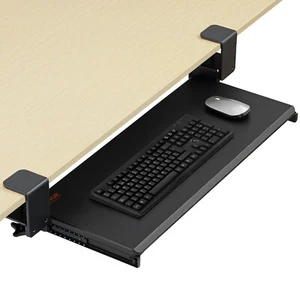 Keyboard Tray Under Desk, Pull out Keyboard/Mouse Tray Under Desk with Stu - Picture 1 of 6
