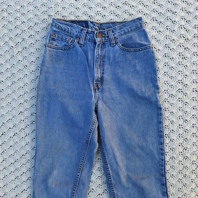 Jeans De Colección Levis 512 Para Mujer Cintura Alta Calce Ajustado Pierna Cónica Hechos en EE. UU. - 7 Cortos Foto 1 de 4