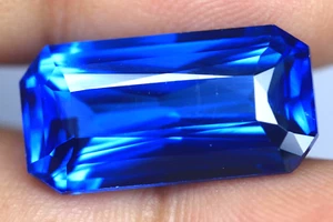 Certified Natural Blue Kyanite Emerald Cut Loose Gemstone from Nepal 12.30 Ct - Picture 1 of 7