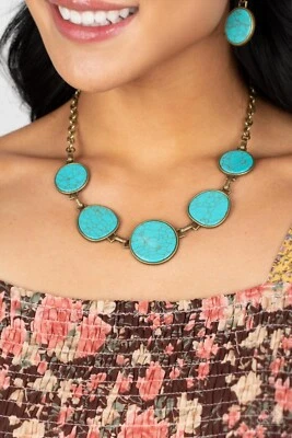 Paparazzi SANTA FE FLATS brass necklace Foto 1 de 2