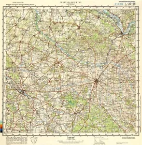 Mappa topografica militare sovietica russa - BARBEZIEUX (Francia), 1:100K, RISTAMPA - Foto 1 di 5