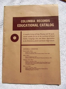 1949 COLUMBIA RECORDS EDUCATIONAL CATALOG Elementary High School Social Studies - Picture 1 of 4