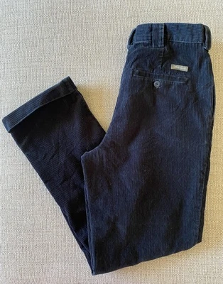 Calça Savane Cord 30W X 31 L preta Turns Ups veludo chino - Imagem 1 de 4