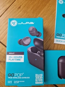JLab Go Pop+ True Wireless Earbuds Bluetooth In-Ear Headphones - Picture 1 of 5