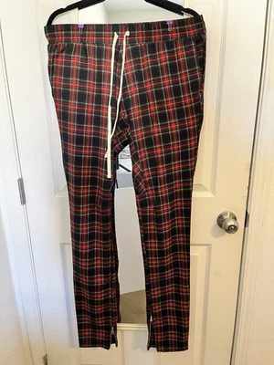 Pantalones cónicos con cordón a cuadros Pacsun para hombre talla M Foto 1 de 4