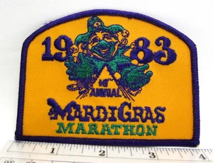 Vintage 1983 Mardi Gras Marathon Patch New Orleans Louisiana 18th Annual A - Picture 1 of 3