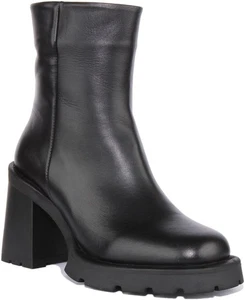JUSTINREESS ENGLAND Hayley Mujer Liso Punta Botines en Negro Talla UK 3-8 - Imagen 1 de 12