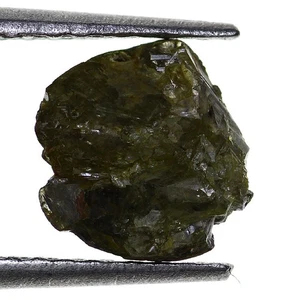 Slice   Natural Loose Rough Unique Diamond With 0.66 Carat Dark Green Color - Picture 1 of 2