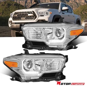 DRL Projector Halogen Headlights for Toyota Tacoma 2016-2021 w/ LED Head Lamp - Imagen 1 de 17