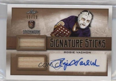 2018 Leaf ITG Stickwork Signature Sticks Bronze /19 Rogie Vachon Auto HOF - Image 1 of 2