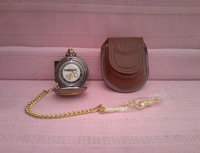 Franklin Mint Colt 1911 .45 Cal. funcionando nuevo en caja ¡Reloj Bolsillo Oro 24K Acento! Foto 1 de 4