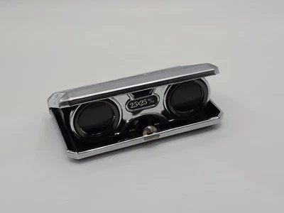 VINTAGE - BLUE SPORT GLASS BINOCULARS - 2.5x FOLDING OPERA GLASS MADE IN JAPAN - Image 1 of 4