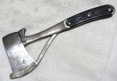 MARBLE'S Liebre y Perro Gutta Percha Mango HACHA DE SEGURIDAD Patente 1898 con Extractor de Uñas Foto 1 de 4