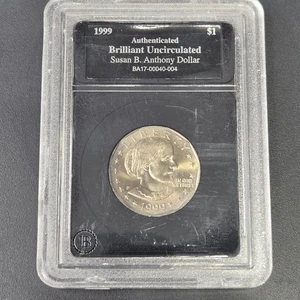 Moneda de dólar Susan B. Anthony 1999-D autenticada brillante sin circular "BU" - Imagen 1 de 5