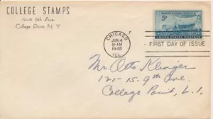 #958 Swedish Pioneers Centennial College Stamps C. Point NY First Day cover - Picture 1 of 1