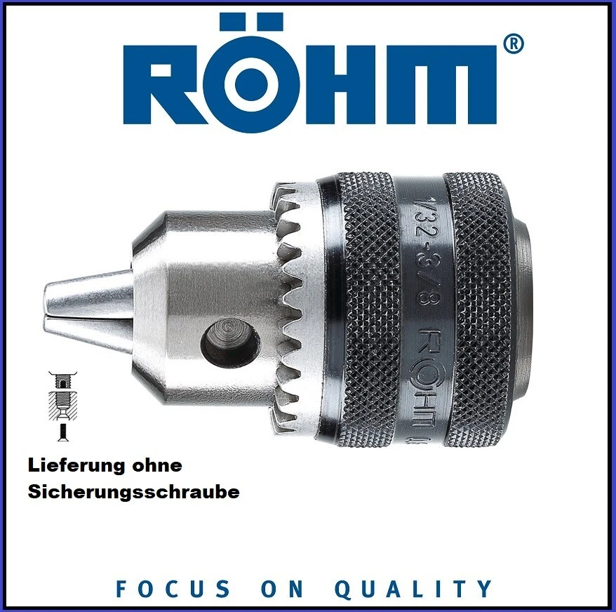 RÖHM Zahnkranzbohrfutter 317256 Prima Spann-Ø 0,8-10 mm 1/2 ″-20 mm Re.-/Li. - Bild 1 von 1