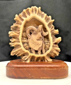 RARO DE COLECCIÓN MILL CREEK STUDIOS TALLADO "BIG HORN RAM" por LANCE DOMONOSKI, 1992 en muy buena condición - Imagen 1 de 9